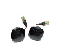 WLNWERDPKK Clignotant Rétroviseur pour pour pour Roomster pour Rapid Feu De Position Latéral Dynamique À LED Clignotant Séquentiel Rétroviseur Latéral Clignotant(Dynamic Black-1)