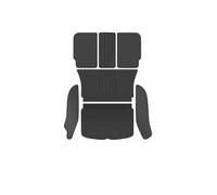 WLNWERDPKK Sol Tapis Coussin Protection du Dossier Siège Arrière Voiture Cuir Tapis Coffre Anti-Coup Pied Accessoire D'intérieur pour Tesla pour Modèle Y 2021 - 2025 Tapis sur Mesure(Black)