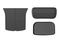 WLNWERDPKK Sol Tapis pour Tesla pour Modèle Y pour Juniper 2025 Ensemble Doublure Coffre avec Protections Seuil Porte Et Coussins Dossier Siège Tapis sur Mesure(Trunk Mat 3PC)