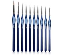 WLOT Pinceaux Peinture Aquarell,10pcs Pinceau pour Toile Peinture, Maquette,Peinture Acrylique,Citadel,Warhammer 40k,Games Workshop. Bleu
