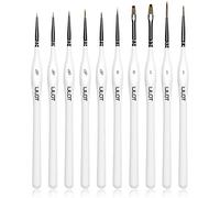 WLOT Pinceaux Peinture Aquarell,10pcs Pinceau pour Toile Peinture, Maquette,Peinture Acrylique,Citadel,Warhammer 40k,Games Workshop. Blanc