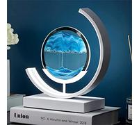 WlP Image d'art De Sable en Mouvement LED Lune Veilleuse 3D Peinture Sable Lampe Lune Bouton À Intensité Variable Actionné 3 Températures Couleur Lumière Lune Lunaire for Décoration