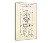 WLQZFRWV Chronomètre 1889 Brevet Chronomètre Invention Blueprint Poster sur toile Décoration murale pour salon, chambre à coucher 50 x 75 cm
