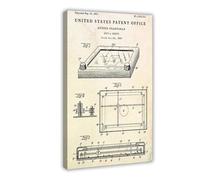 WLQZFRWV Etch A Sketch 1962 - Impression sur toile - Brevet - Vintage Toy Invention - Décoration pour chambre à coucher, bureau, chambre - Cadeau - 60 x 90 cm