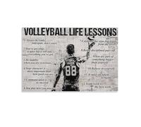 WLQZFRWV Poster personnalisé sur toile avec leçons de volley-ball - Décoration murale pour salon, chambre à coucher - 30 x 45 cm