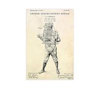WLQZFRWV Poster sur toile motif attrape-baseball 1904 Brevet de l'invention pour chambre à coucher, bureau, chambre, cadeau 60 x 90 cm