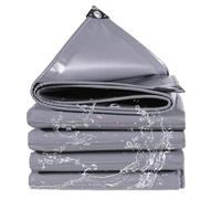 WLRHGl Bâche de Camion, 3 x 3 m Bâche Imperméable, Indéchirable et Multi-Usage en Métal pour Remorque, Camionnette, Bateau, Jardin, Bois, Foin WLR010, Gris
