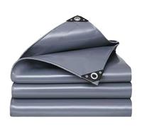 WLRHGl Bache Exterieur Impermeable, 1.5 x 4.5 m PVC Bache de Protection Exterieur Bâche Imperméable mit Oeillets Apportez Mètres de Corde WLR010, Gris