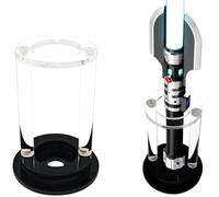 WLSANX Support pour sabre laser - Multifonction - Présentoir pour épées, poignards, baguettes et objets de collection - Support de bureau transparent pour exposer des épées légères et d'autres objets