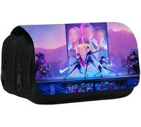 WLStore Trousse Kpop animé Kawaii Double Compartiment - Étui de Rangement Manga Anime - Grande Capacité - pour École, Bureau, Cadeau Fans