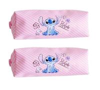 WLStore Trousse Lilo et Stitch Rose - 20x7 cm - Rangement Stylos & Fournitures Scolaires - Idéale École & Cadeau Enfant