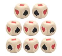Wlsvega 8 PièCes DéS,DéS De Jeux,IdéAl pour Les Jeux De Belot, Adapté Aux Jeux De SociéTé, Accessoires Et Tapis De Jeu (3,5 Cm)