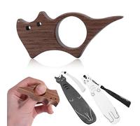 wlsvega Bague de Lecture - Marque Page Bois - Accessoire Lecture - 2,2 cm de DiamèTre Au Centre, pour Lire Les Mains Libres, Les Amateurs de Livres et de LittéRature(Avec Deux Marque-Pages)