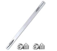 wlsvega Tiges de PoignéE de Porte - Tige Fendue pour PoignéEs - Serrure CaréNéE - 8 * 150mm,2mm Double Side Grooved Pin Design,Window Handle Spindle Bar (With 4 Hexagonal Screws)