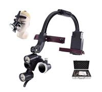 WLSYX Loupes Chirurgicales Dentaires, Lampes Frontales Binoculaires avec Piles Rechargeables, Distance De Travail Réglable De 320 À 420 Mm, Vision Claire Et Large Champ De Vision, pour Clinique