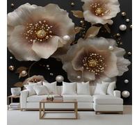 Wlujhia Papier Peint Coquelicot Fleur Impression 3d 500x280 cm Motif Floral Photo Mural Décoration Revêtement Mural Poster Tableaux Muraux pour Cuisine Salon et Chambre