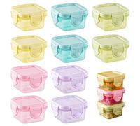 WLUOS Boîtes de Conservation Cuisine Mini 10 Pièces Petites Boîtes de Congélation Boîte Alimentaire Set Plastique Hermétique 60ML Résistant au Lave-vaisselle au Micro-ondes et au Congélateur sans BPA