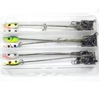 wLure 6 Supports Parapluie Alabama Bas de Ligne Leurres de pêche pour Bass Fishing Ar3kb, Variant, with Tackle Box