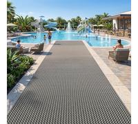WLWLEO Tapis de sol antidérapant en PVC pour piscine, salle de bain, garage, restaurant, sauna, spa, intérieur et extérieur, zone humide, tapis de sol commercial très résistant à l'évacuation de l'eau