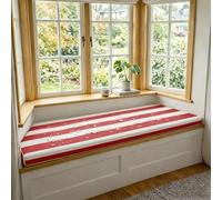 WLXFF Coussin Banc Extérieur Jardin, Tissu rayé Imperméable, Base Antidérapante, Mousse Haute Densité 5cm, Rectangulaire pour Banquette Terrasse Mobilier d'Extérieur