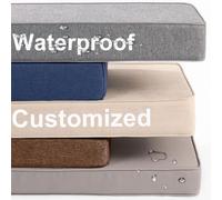 WLXFF Coussin Banc Taille PersonnaliséE, Coussin Baie VitréE Coussin Banc à Fond AntidéRapant, Coussin en éPonge Haute Densité 50d, Assise Coussin pour Patio Mobilier Terrasse Balancelle Canapé