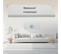 WLXFF Coussin Banc Taille PersonnaliséE, Terrasse Jardin ExtéRieur Lavable, Coussin Baie VitréE ImperméAble, Coussin Banc à Fond AntidéRapant, Coussin en éPonge Haute Densité 50d