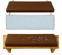 WLXFF Coussin d’Assise pour Banc de Jardin 5cm Épais, Imperméable Base Antidérapante, Housse Lavable pour Terrasse, Cuisine et Salle à Manger