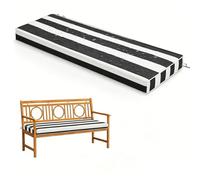 WLXFF Coussin d'Assise pour Banc 2/3 Places, rayé Imperméable Antidérapant, 5cm Épais, Housse Détachable Lavable, Déco pour Terrasse Entrée Balcon