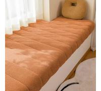 WLXFF Coussin de Banc de fenêtre en Velours côtelé, Coussins de siège de fenêtre Anti-Rayures, Coussin de Banc antidérapant, pour Meubles d'intérieur, vestiaire, Coin Lecture,Dark Orange,90x50cm