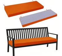 WLXFF Coussin de Banc Extérieur 5cm Épais, Imperméable Antidérapant Haute Densité, Housse Amovible Lavable avec Rubans pour Jardin Terrasse Balcon