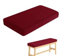 WLXFF Coussin de Banc Velours côtelé, Coussin de Banc de Jardin Antidérapant, avec Housse Amovible, Assise Coussin pour Banc de Mobilier Terrasse Balancelle Canapé,Rouge,170x50x5cm