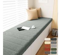 WLXFF Coussins de siège de fenêtre pour l'intérieur, Coussins de fenêtre en Teddy, Coussins de Banc imperméables et Anti-Rayures pour Salon ou BalançOire de Jardin, Balcon,Light Gray,100x55cm