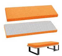 WLXFF Lin Respirant AntidéRapant Matelas Exterieur Assise Canapé avec Housse Amovible, Coussin Banquette pour Balcon Coussin De Baie VitréE,Orange,160x40x5cm