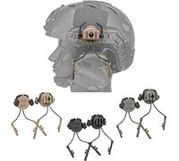 WLXW Casque Tactique Arc Rail Adaptateur Suspension Casque Support Chasse Cache-Oreilles Fixations Latérales Gauche Et Droite pour Le Soutien des Casques,Green