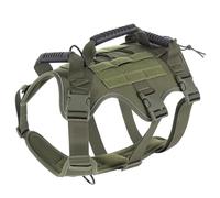 WLXW Casque Tactique for Chien avec Lunettes, Gilet Militaire Réglable for Berger Allemand Belge, Taille Similaire(RG-Vest,L)