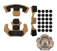 WLXW Coussinets Tactiques en Mousse À Mémoire De Forme Coussinets De Casque Airsoft 33PCS / Set Doublures De Coussin Tapis De Protection pour Casque ACH, Mich, Fast,Tan