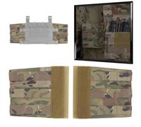 WLXW Ensemble Panneaux Latéraux Molle for Porte-plaques Tactiques, for Gilet Chasse Airsoft, Équipement Poitrine, Adaptateur for Pochette Chargeur/Sac Radio(CP)