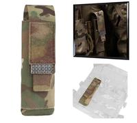 WLXW Étui Tactique for Lampe Poche, Pochette Molle for Torche, Organiseur Vertical for Petits Outils, for Camping, Randonnée, Escalade, Sac Dos, Ceinture(RG)