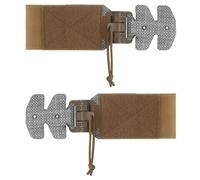WLXW Gilet Tactique Porte-plaques 2 Pièces - Kit Boucle Dégagement Rapide, Boucle Coulissante Modulaire, Équipement Poitrine Chasse FCPC(Tan)