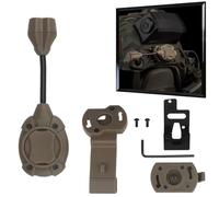 WLXW Lampe Casque Tactique 3.0 À 4 Modes, Lampe LED Rouge/Verte/Bleue/IR, Lampe Torche for Airsoft, Chasse, Cyclisme, Pêche, Économie D'énergie(Tan)