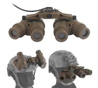 WLXW Lunettes Vision Nocturne Tactiques GPNVG 18, Modèle Factice Rabattable, NVG Fast, Adaptateur Montage for Casque Airsoft, Kit Support L4G24 for CS, Chasse, Paintball, WarGame Gear(T)