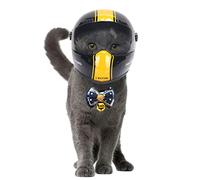 WLXW Mini-Casque pour Animaux de Compagnie de Chat Et de Chien avec Combinaison de Collier pour Animaux de Compagnie, Équipement de Protection de la Tête pour Les Sports de Plein Air,C