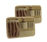 WLXW Organiseur Sac Tactique - Panneau D'administration Modulaire Crochets Boucles for Sac Dos, Gilet Sac Chasse Plein Air, avec Sangle Élastique Poche Filet(Khaki)