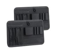 WLXW Organiseur Sac Tactique - Panneau D'administration Modulaire Crochets Boucles for Sac Dos, Gilet Sac Chasse Plein Air, avec Sangle Élastique Poche Filet(Black)