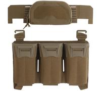 WLXW Pochette Tactique 2e Couche avec Triple Pochette Multi-Calibre for Chargeurs 9 Mm, Frontale Aifsoft(Tan)
