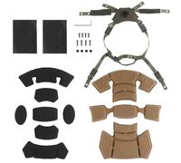 WLXW Système Suspension for Casque Wendy - Sangle Réglable Casque Tactique Fast Mich Airsoft Protection du Casque Doublure Intérieure Coussin Éponge Mémoire Forme(RG)