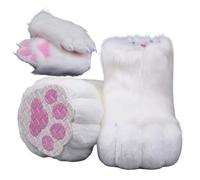 WLYEZAU Fursuit Furry Feet, Fursuit Furry Hands And Paws, Fausse Fourrure Mains Et Pieds Pattes, Cosplay Animal Cat Fox Costume Accessoires (Color : 1, Size : One size fits all)