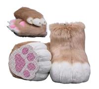 WLYEZAU Fursuit Furry Feet, Fursuit Furry Hands And Paws, Fausse Fourrure Mains Et Pieds Pattes, Cosplay Animal Cat Fox Costume Accessoires (Color : 18, Size : One size fits all)