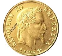 WLZQELVCF 5 francs de 1865, France - Pièces de Monnaie Napoléon III, Bureau de Reproduction, Maison, Collection de Cadeaux