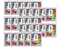WM 2026 Sammelsticker Set, Set de 25 sachets de stickers - Coupe du Monde 2026 - 7 stickers par sachet - Total 175 - Collection complète de 980 vignettes